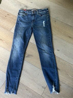Joe's Jeans Dark Blue Distressed Skinny Jeans